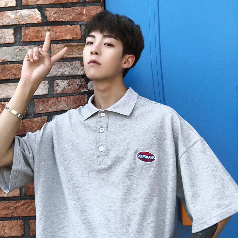 

2019 Fashion Comfortable Embroidered Soild Short Sleeved Polo Shirt