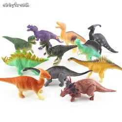 Abbyfrank 12 шт./компл. моделирования динозавров животный мир модель игрушки 15 см фигурку статический образования украшения игрушки для детей