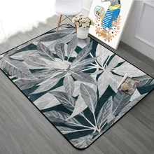 Серый, черный лист, ковер, ковры, скандинавский свежий стиль, гостиная, чайный стол, коврик для домашнего декора, прикроватные прямоугольные Коврики для спальни