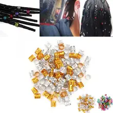 100 шт Регулируемые дреды волосы Бисер для плетения кольца манжеты волос декоративный парик аксессуары бусины для волос для косичек