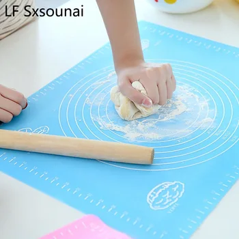 

LF Sxsounai Silicone Baking Mat Pizza Dough Maker Pastry Kitchen Gadgets Cooking Tools Utensils Bakeware Kneading Accessories