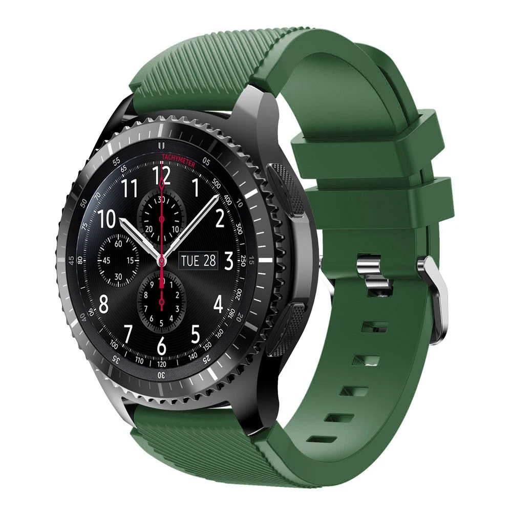 Gear S3 Frontier ремешок для samsung Galaxy watch 46 мм 22 силиконовый часов браслет huawei часы GT S 3