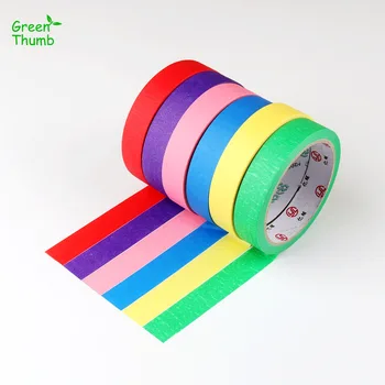 

1pc Masking Tape Texture Paper Adhesive Tape for Marking Printing Painter Writeable Surface No Trace Left 6 Color Available