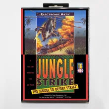 16 бит игровой картридж sega MD с розничной коробкой-игровая тележка Jungle Strike для Megadrive для системы Genesis