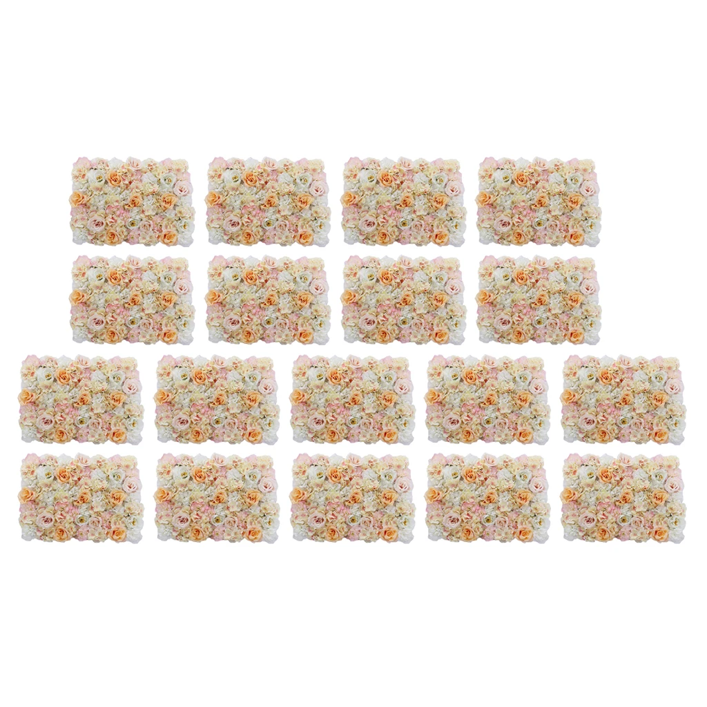 

18pcs Silk Hydrangea Flower Mat Wall Wedding Event Decor for DIY Centerpieces Arrangements Party Home Decorations Champagne