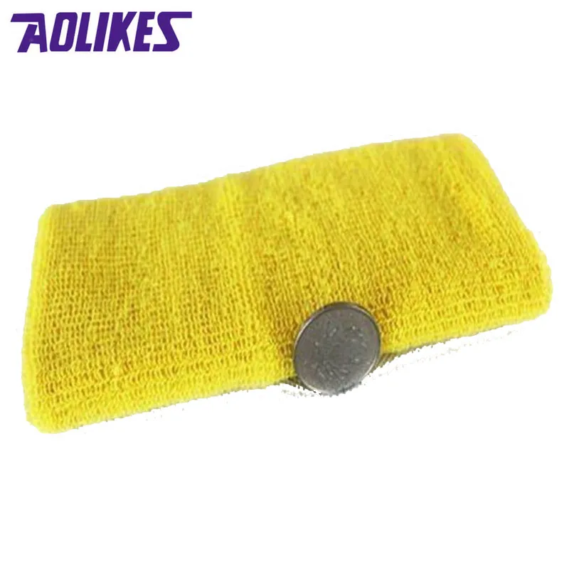 Aolikes 1 قطع 15*7.5 المعصم هدفين دعم التفاف معصمه التنس الرياضة العصابة ل gym اليوغا الطائرة ناحية العرق الفرقة polsband
