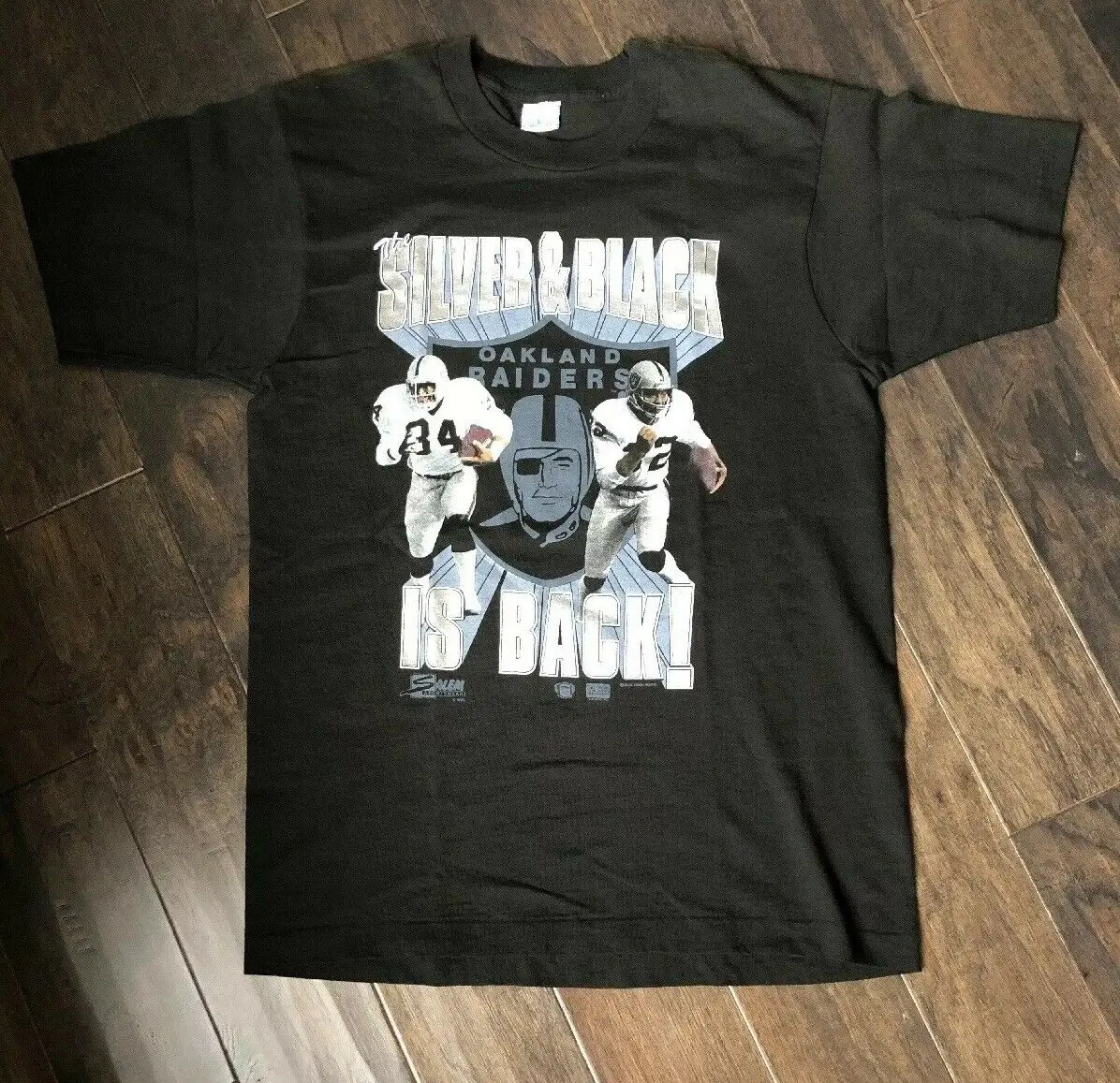 

Vintage Single Stitch Salem Bo Jackson Marcus Allen Raiders T-shirt Size Large
