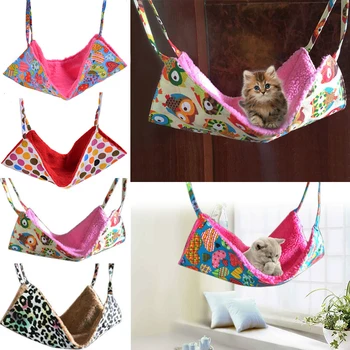 

HEYPET Cat Hammock Pet Hammock Fleece Dual-sided Using Bed Cat Mat Hammock Hamster Totoro Squirrel Marten Mattress