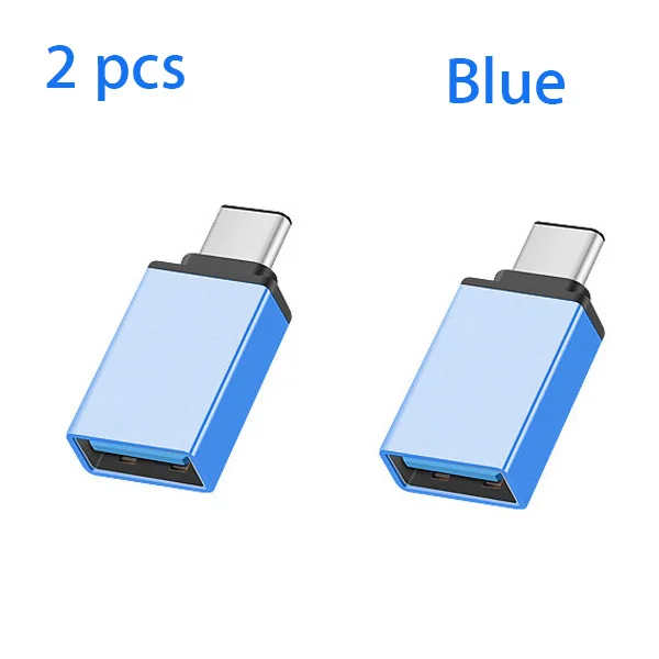 Usb typc c OTG адаптер usb type-c штекер к USB 3,0 Женский конвертер для huawei P30 p20 lite p10 pro p9 nova 4 3 MediaPad M5 Honor - Цвет: Blue  type c otg