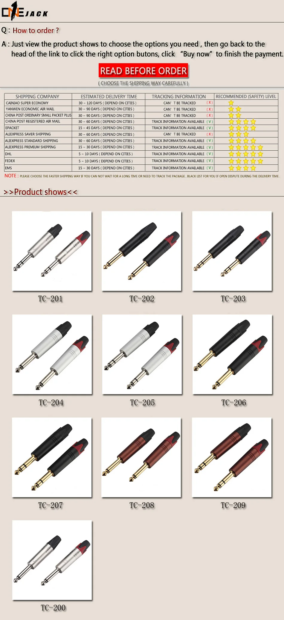 6.35mm male plug
