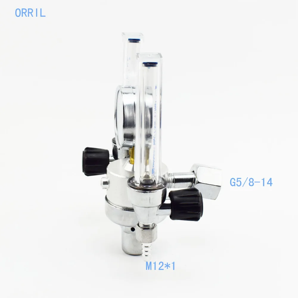 Аргоновый регулятор двухтрубный газовый расходомер для сварки tig G5/8-14 разъем