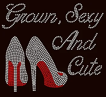

Free Shipping Grown Sexy and Cute Heels Stiletto Rhinestone Transfer