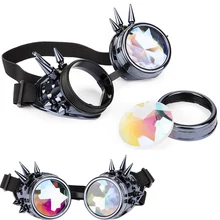 C. F. Очки калейдоскоп солнцезащитные очки для мужчин и женщин стимпанк винтажные Круглые Солнцезащитные очки готические очки винтажные Ретро панк солнцезащитные очки