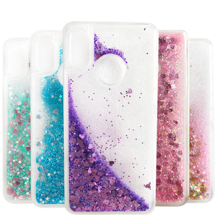 

Honor 8C case For Fundas Huawei Honor 8X case Huawei Honor 8C Phone case Coque Glitter Liquid soft TPU Silicone case cover Capa