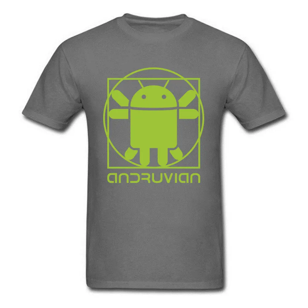  Men T Shirts Vitruvian Droid (green) Unique Tops T Shirt 100% Cotton O Neck Short Sleeve Casual Tops Tees Lovers Day Vitruvian Droid (green) carbon