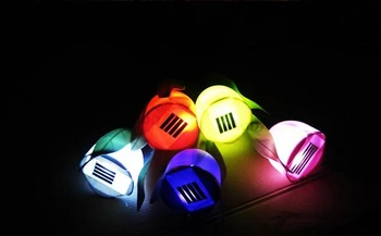 

5pcs Outdoor Yard Garden Path Way Solar Power LED Tulip Landscape Flower Lights For Wedding Centerpieces Decorations Garland