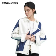 Женская весенне-осенняя куртка с отложным воротником и длинными рукавами, модная женская куртка большого размера,, высококачественная повседневная верхняя одежда, JQ846