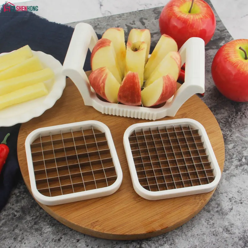 

SHENHONG Multifunctio 3 in 1 Kitchen Gadgets Apple slicer Vegetable Fruit French Fries Cutter Shredders Potato Chips Pear