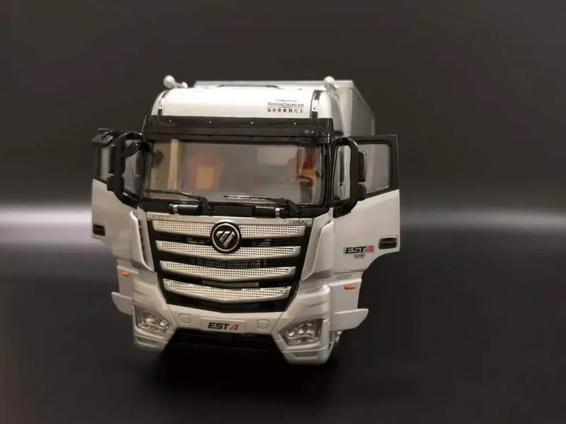 Collectible Alloy Model Gift 1:36 Foton Auman EST-A 8X4 Container Van Truck Vehicles DieCast Toy Model for Decoration