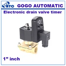 GOGO Высокое качество 1 ''Электрический сливной таймер 24В электромагнитный клапан воды регулятор температуры клапан Латунь 2 way компрессор автоматический клапан