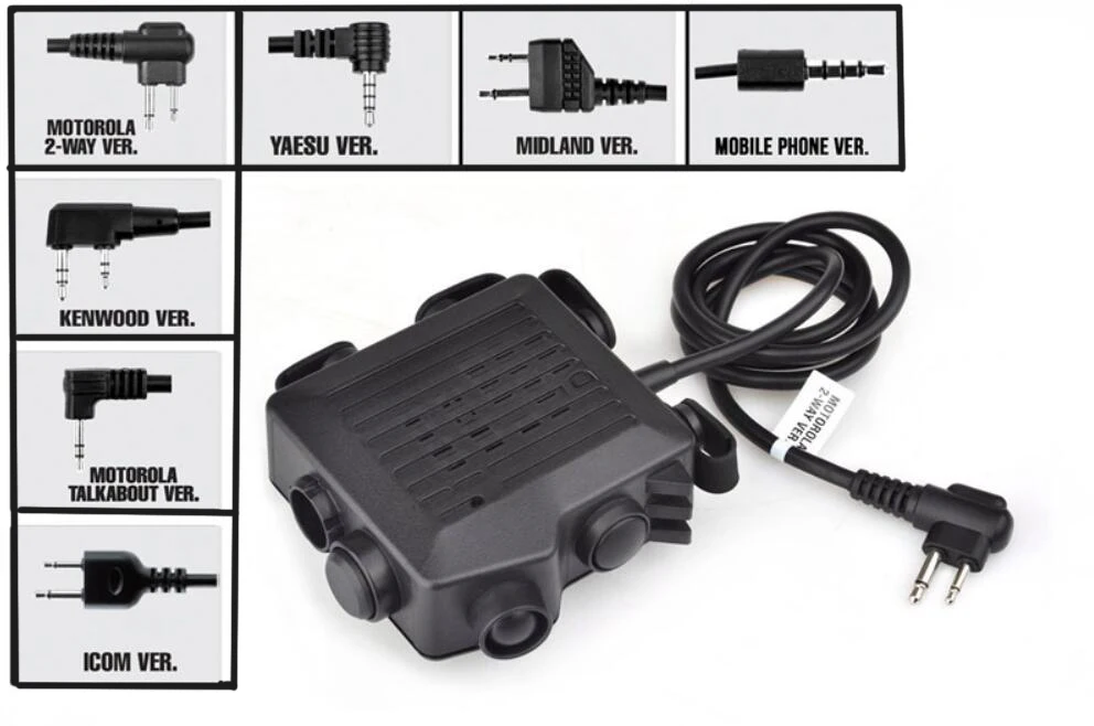 

Z-TAC Tactical Headset Accessories SELEX TACMIC CT5 Hunting Airsoft Headphone Midland KENWOOD IPSC PTT Z133
