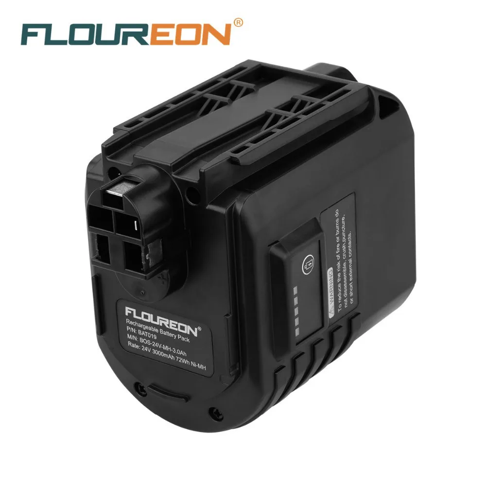 Floureon BAT019 24 V 3000 mAh аккумуляторная батарея для Bosch пакет электроинструментов батарея Замена для GBH 24VFR GBH24VRE Ni-MH