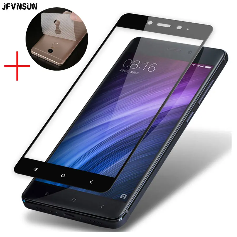 

For Xiaomi Redmi Note 4X Note 4 Global Version Glass Full Cover Screen Protector Tempered Glass + Gift Soft Back Protective Film