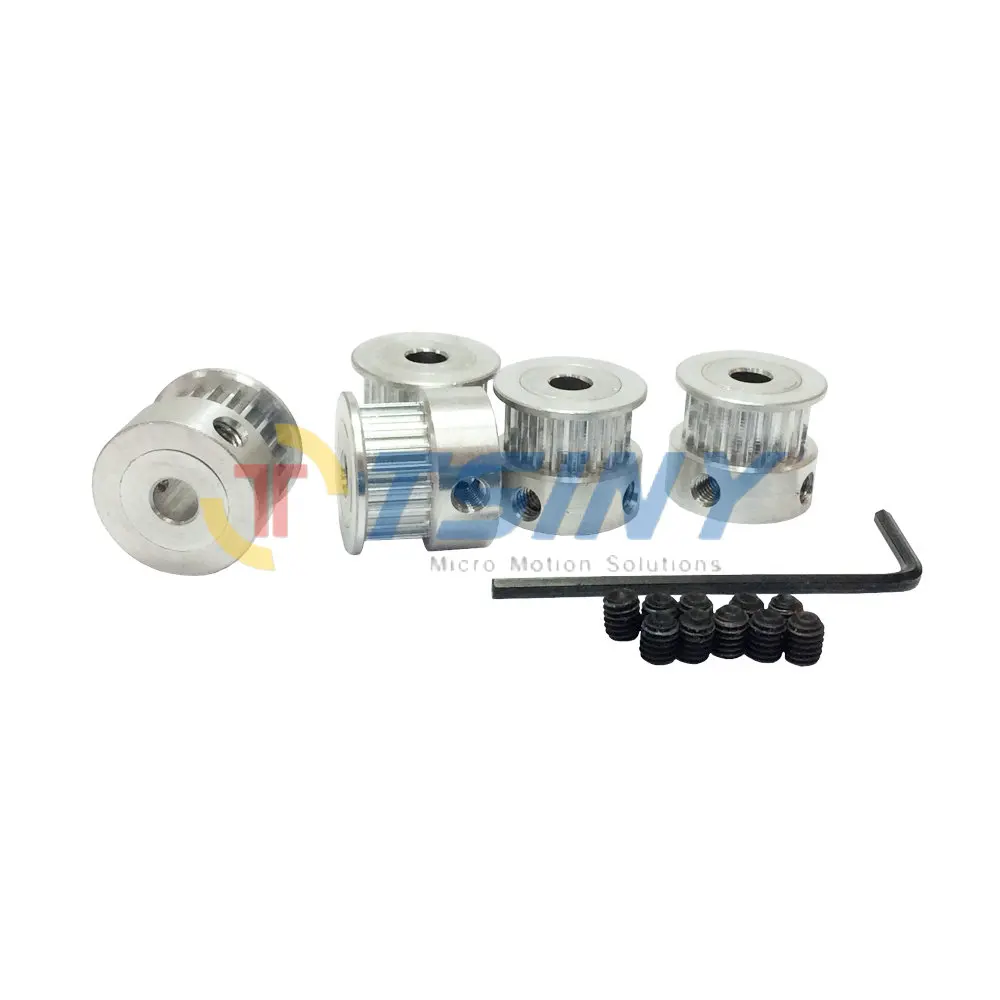 5pcs package Timing Belt Pulley 2.5T Aluminium 20 teeth drive belt