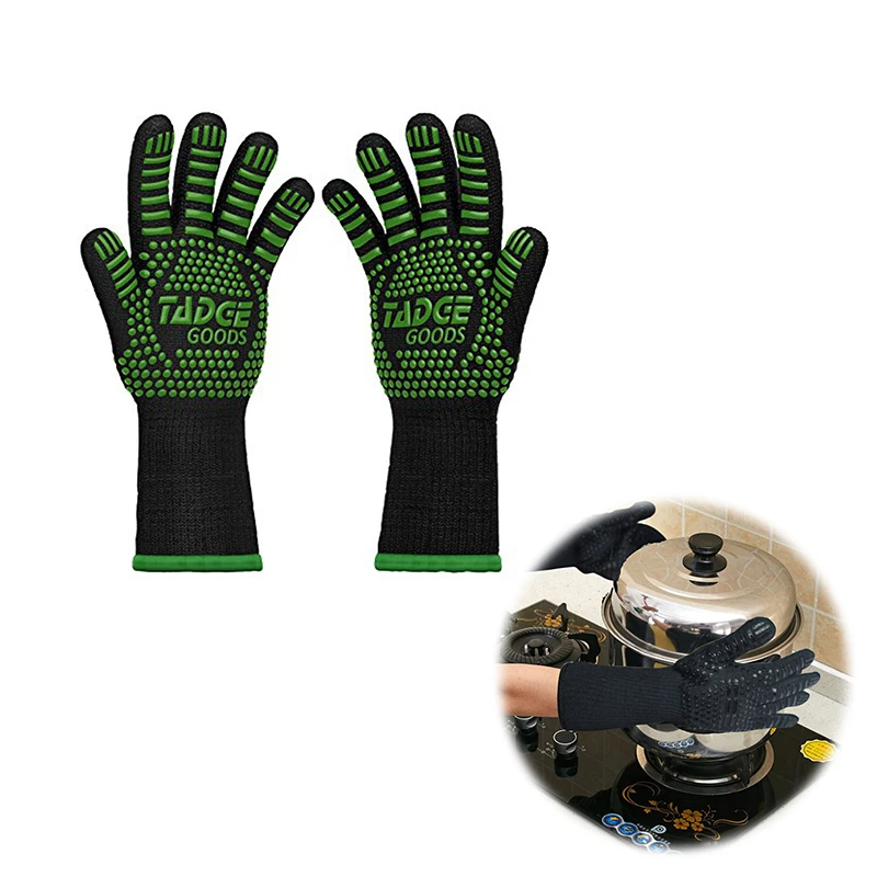 

Silicone insulation anti ironing gloves High Temperature Resistant Thermal Insulation Barbecue Microwave Good Helper