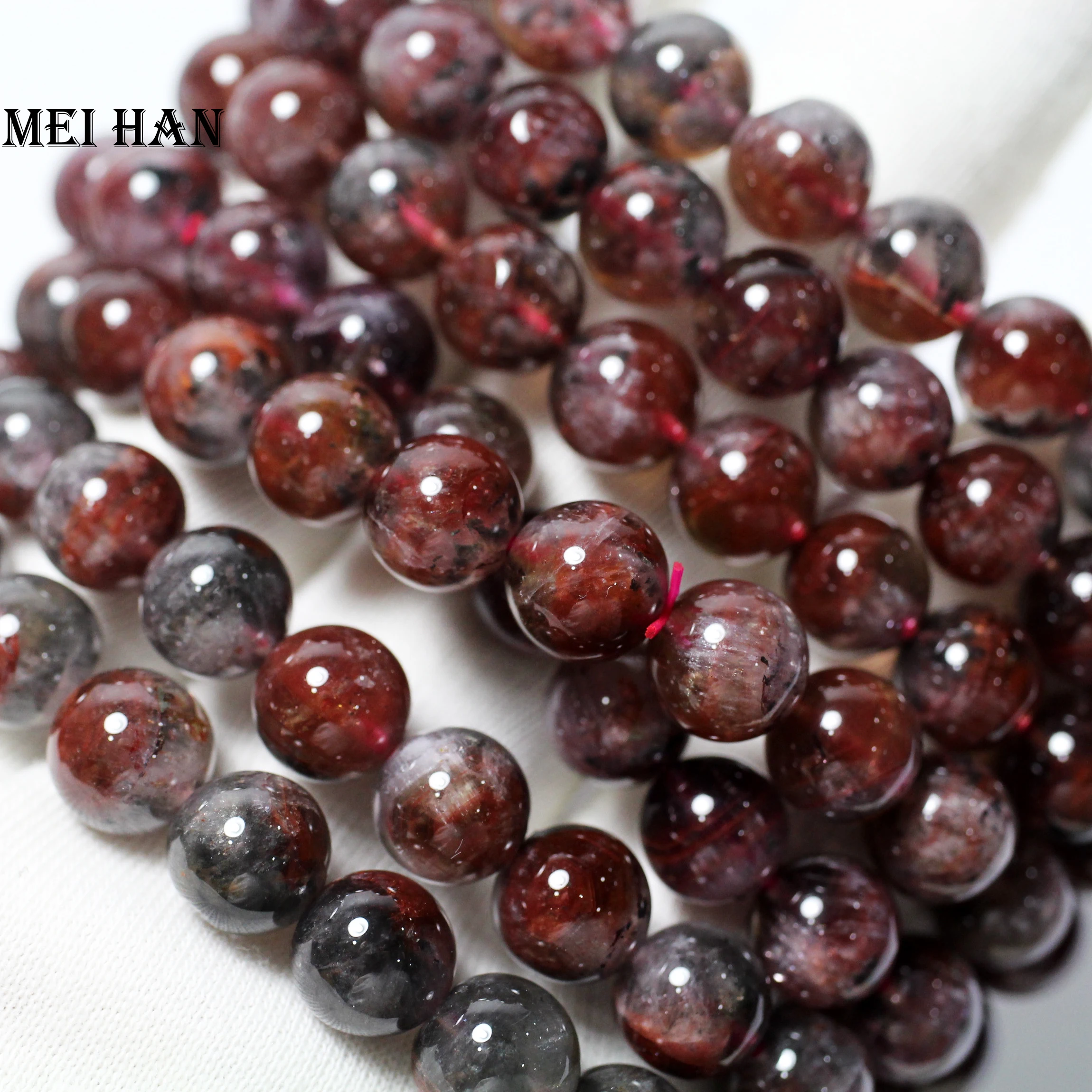 

Wholesale ( 22g/20pcs/set) A+ 9-9.8 mm genuine rare Auralite 23 quartz smooth round bracelet beads for jewelry making DIY