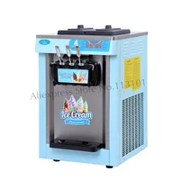 Desktop Ice Cream Machine Colorful Soft Serve Ice Cream Maker 20L/H Leisure Food Device 3 Heads 1