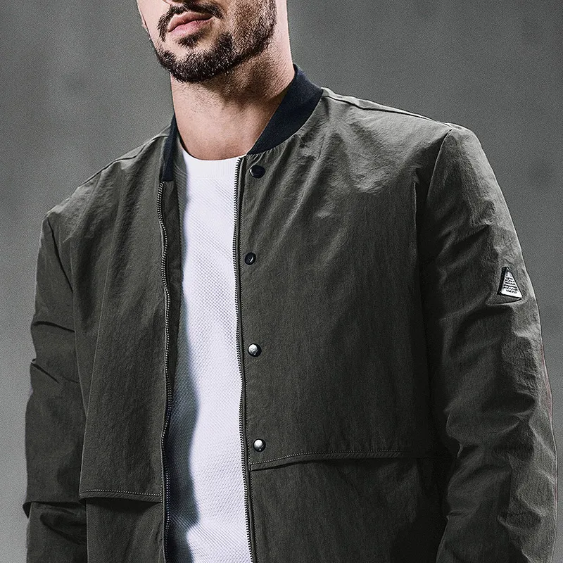KUEGOU New Autumn Mens Jackets And Coats Patchwork Army Green Color Brand Clothing Man's Slim Clothes Male Tops Plus Size 0759 KUEGOU New Autumn Mens Jackets And Coats Patchwork Army Green Color Brand Clothing Man's Slim Clothes Male Tops Plus Size 0759