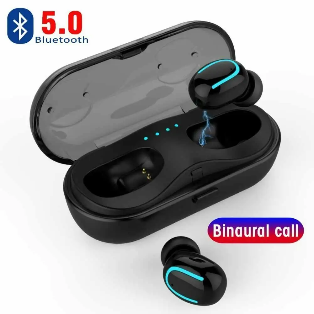 

2019 Q13S TWS Bluetooth 5.0 Headset Mini Twins Wireless Stereo Earphone In-Ear Earbud Charging Box with Mic for Smartphones