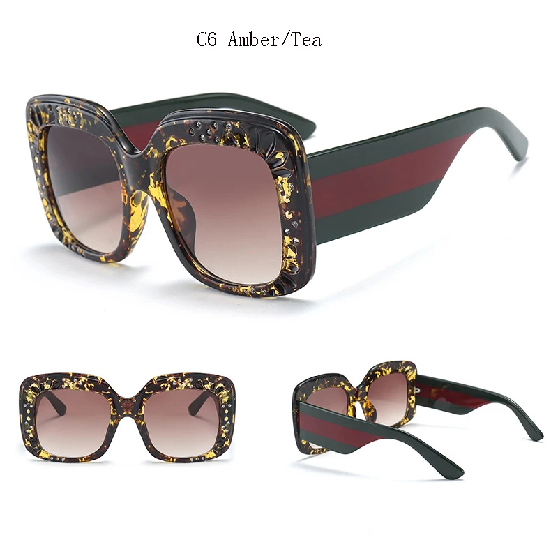 Oversize Square Frame Rhinestone Sunglasses 2018 - Trending Fashion HTB1eV3.bh6I8KJjy0Fgq6xXzVXa4 - Oversize Square Frame Rhinestone Sunglasses 2018 - Trending Fashion