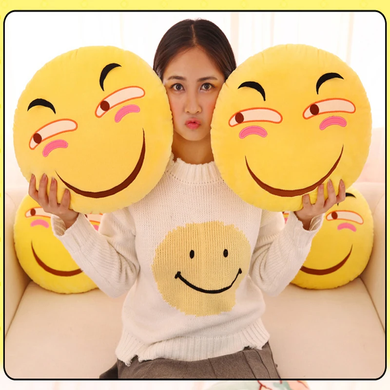 Buy 1pc 38cm emoji pillow cushion Smiley Face Pillow