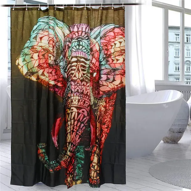 rideau de douche elephant