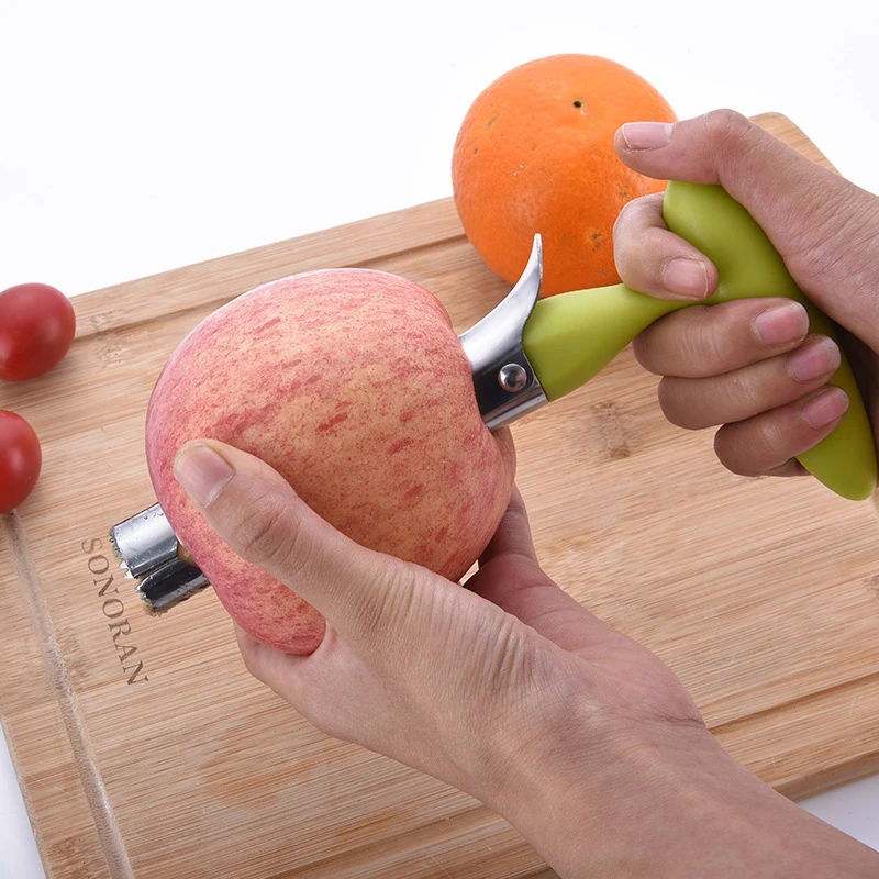 Многоцелевой нож для сердцебиения фруктов из нержавеющей стали, кухонные инструменты, кухонные аксессуары