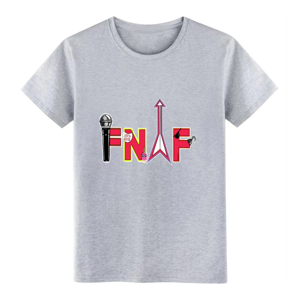 Fnaf Футболка с принтом 100% хлопок круглый вырез обычная свободная забавная