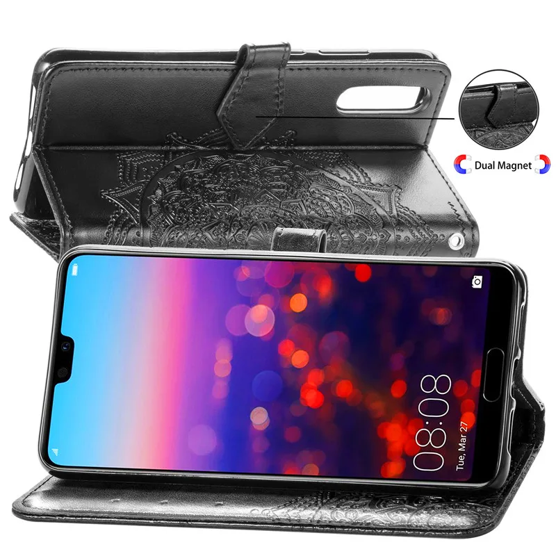 cute phone cases huawei Huawei P20 Case Flip Luxury Emboss Wallet PU Leather Cover Phone Case For Huawei P20 P 20 Pro Lite P20Pro P20Lite EML-L29 Case huawei waterproof phone case