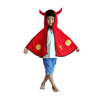 

Halloween Decor Horn Cloak Performance Costume children's Dance Party Devil Witch Cloak Halloween Supplies