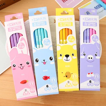 

Stationery animal fresh hb black core pencil child 12pcs/pack free shipping