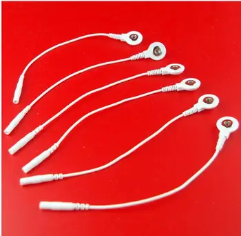 

2mm pin to 3.5mm snap electrode connecting cable for medical tens ems massager gel electrode pad for conductive gel paste patch
