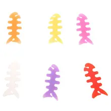 6 Pcs Borracha Espinha De Peixe Projeto Fone De Ouvido Cabo Cabo Winder Titular