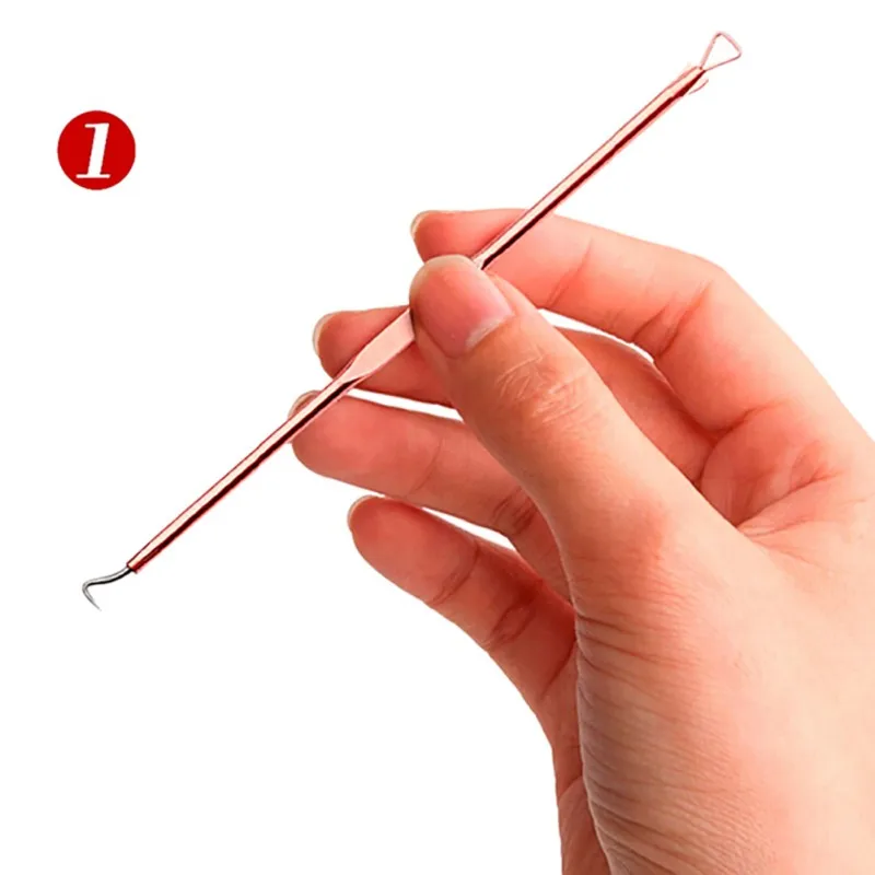 4Pcs Stainless steel Acne Needle Double Loop Acupuncture Needle Blackhead Acne Needle Acne Squeeze Device Make-up Tools For Face 4Pcs Stainless steel Acne Needle Double Loop Acupuncture Needle Blackhead Acne Needle Acne Squeeze Device Make-up Tools For Face
