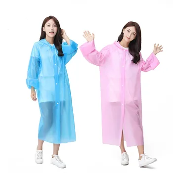 

Thickened Long Waterproof Rain Jacket Raincoat Man Women Clear Hiking Transparent Camping Capa De Chuva Infantil Rainwear LZO121