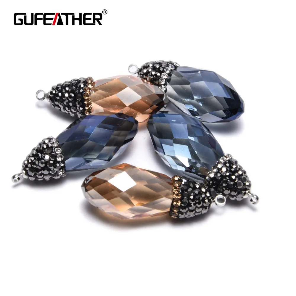 

GUFEATHER M112,jewelry accessories,jewelry findings,accessory parts,rhinestone crystal pendant,diy made,charms,jewelry making