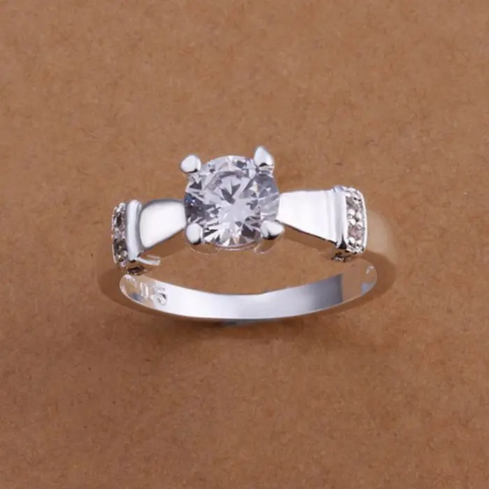 Inlaid stone ring 925 jewelry silver plated ring,high quality ,fashion