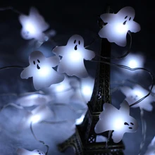 40LED 10Ft 3m Skull Ghost Led string Light Decoration Halloween Indoor&Outdoor Battery Operated Silver Wire String Light+Remote 40LED 10Ft 3m Skull Ghost Led string Light Decoration Halloween Indoor&Outdoor Battery Operated Silver Wire String Light+Remote