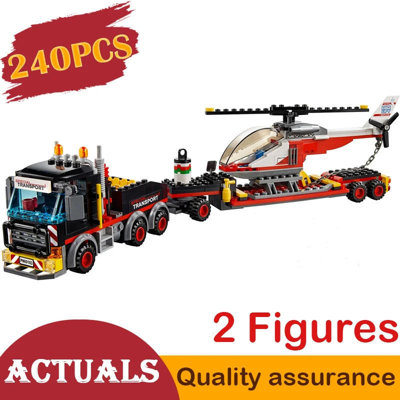 

02094 BELA Heavy Cargo Helicopter Transport Truck Car Building Blocks Model Toys City Compatible legoed Plane 60183 Set