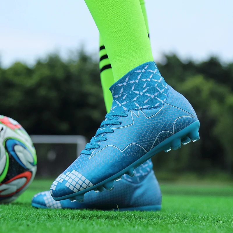 Новая уличная Мужская обувь для футбола для мальчиков футбольные бутсы Высокие Детские ботильоны тренировочная спортивная обувь футбольные бутсы женская обувь